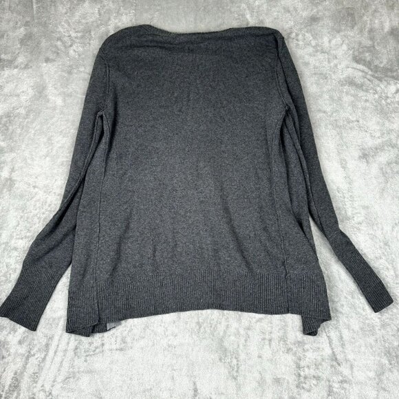 Aeropostale Cotton Blend Cardigan Sweater size L Gray Dark Academia READ - Picture 8 of 8